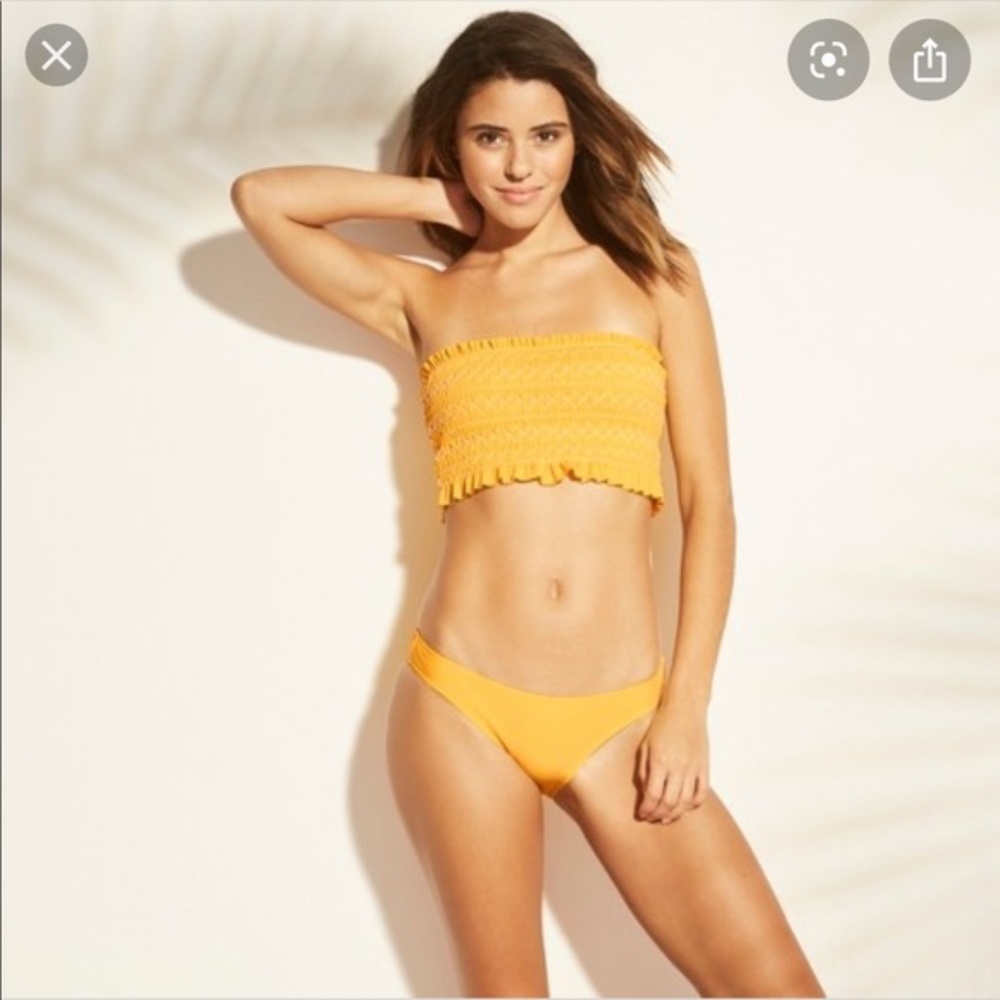 Yellow Smocked bikini